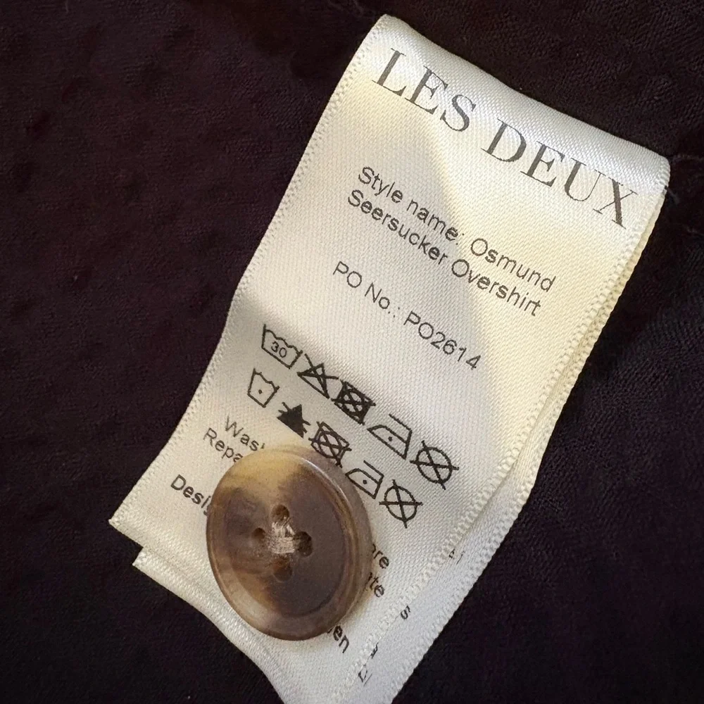 Les Deux Osmund Seersucker Overshirt NWT Size Large